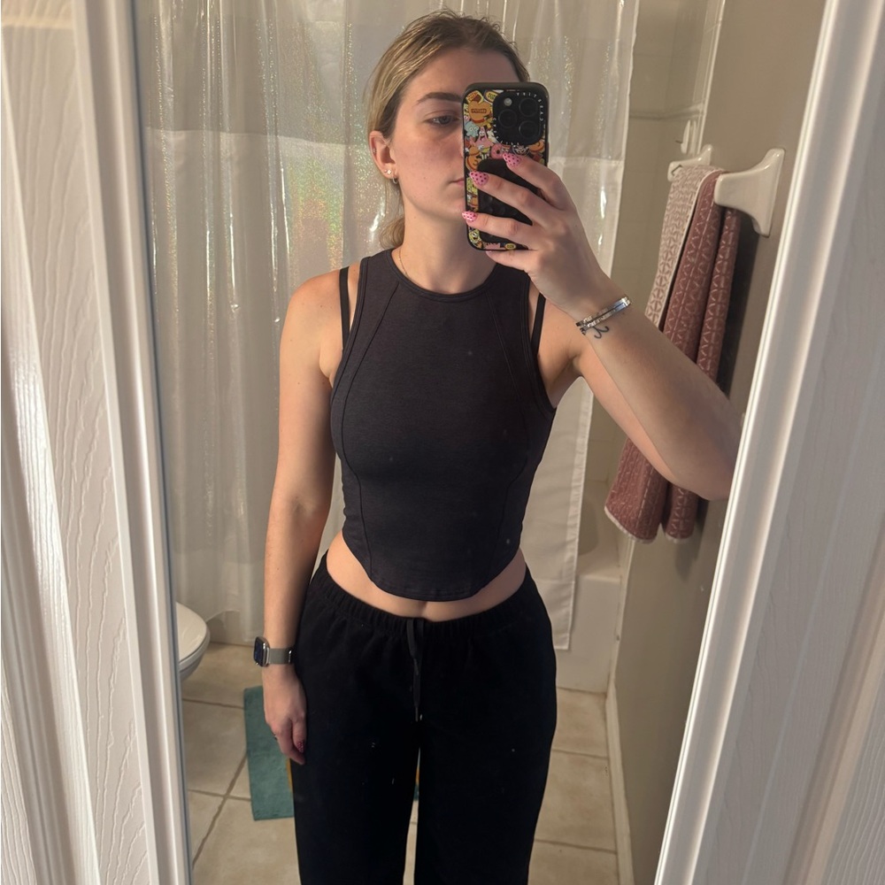 Lululemon soft sueded cropped tank